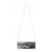 Evening Bag - Pleated Satin w/ Rhinestone Charm Accent - Gray - BG-92199GY